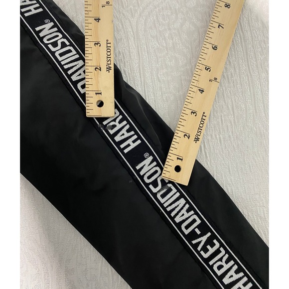 Harley Davidson Black Hooded Bomber Jacket With Logo Tape Size S - Picture 4 of 12